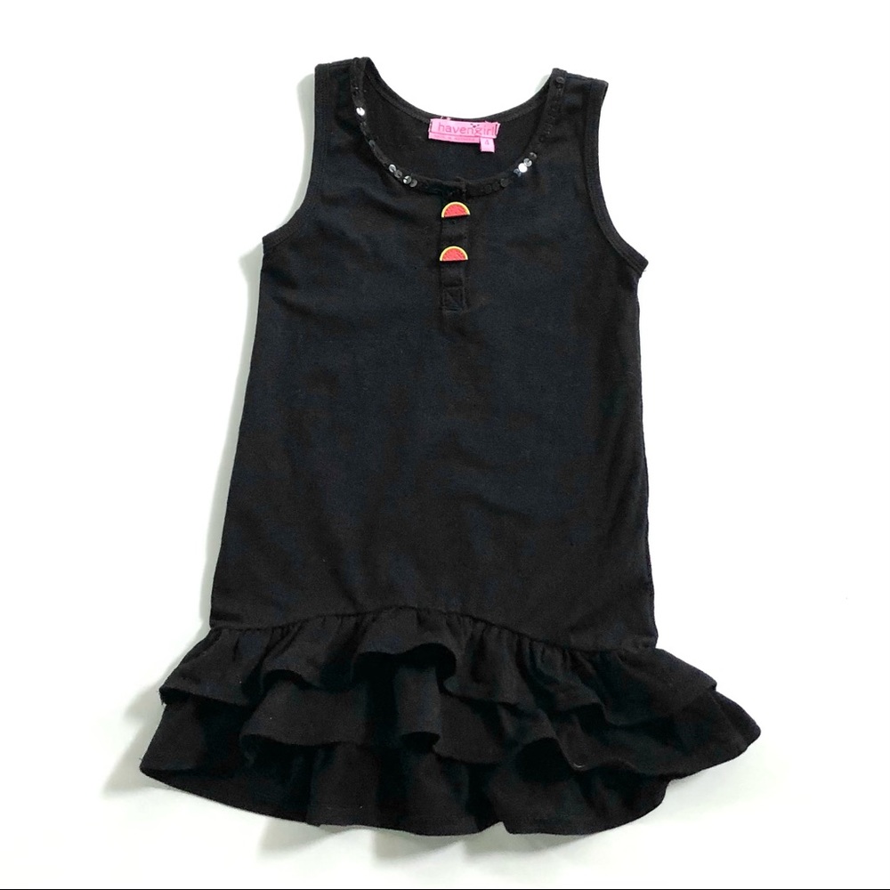 Havengirl Black Tank Dress watermelon sequin 4